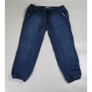 Guess Pants Womens Size 27 Blue Capri Denim Cropped Drawstring Pants